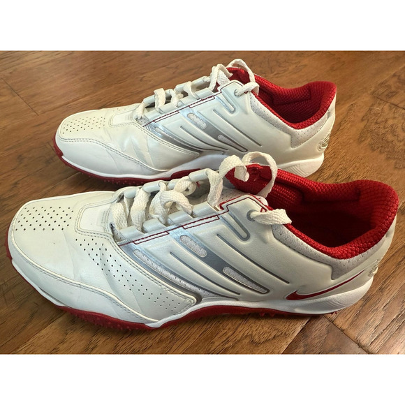 Nike Sparq Training Shoes Leather White/Red Womens Size 9 - Picture 3 of 10